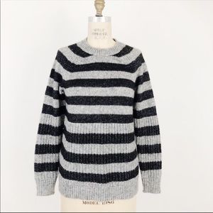 Banana Republic Striped Hi Low wool blend sweater